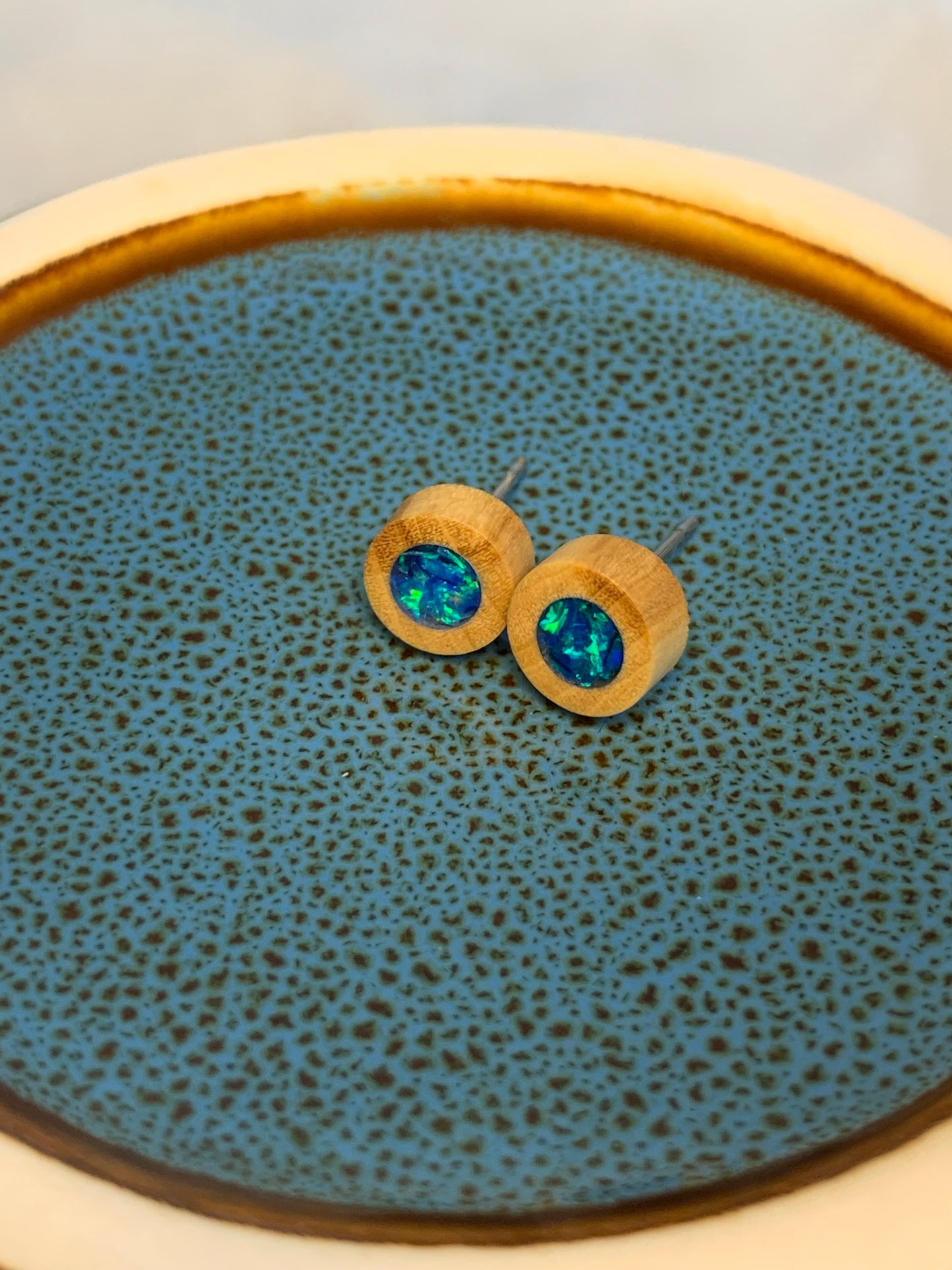 Blue Lake Wooden Mini Studs