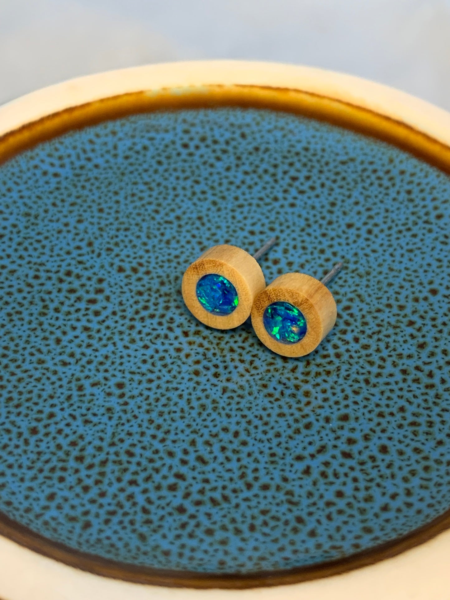 Blue Lake Wooden Mini Studs