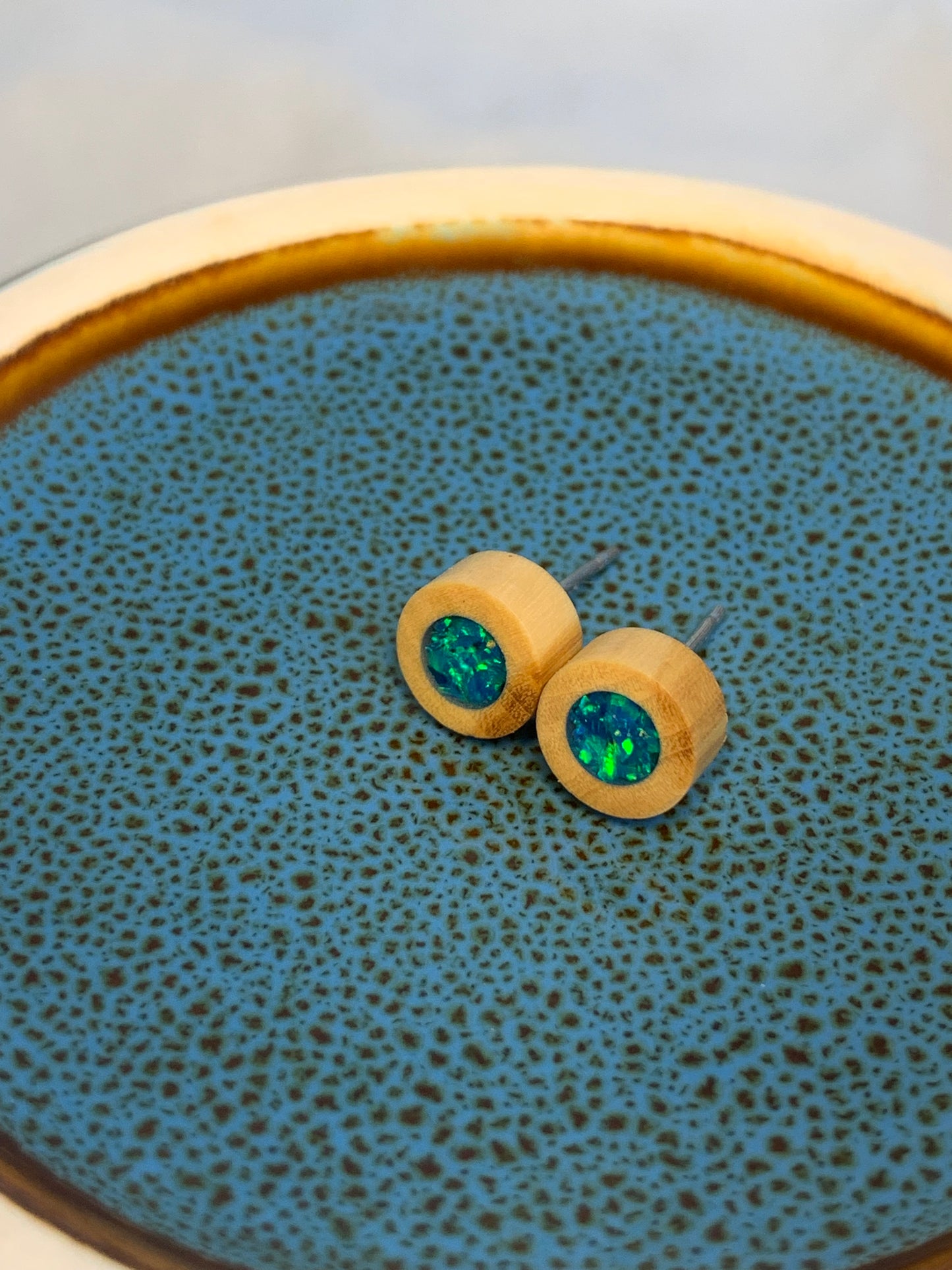Blue Lake Wooden Mini Studs
