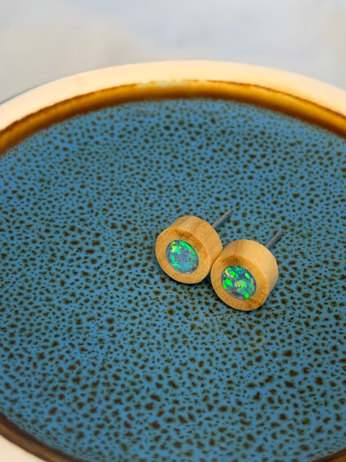 Blue Lake Wooden Mini Studs