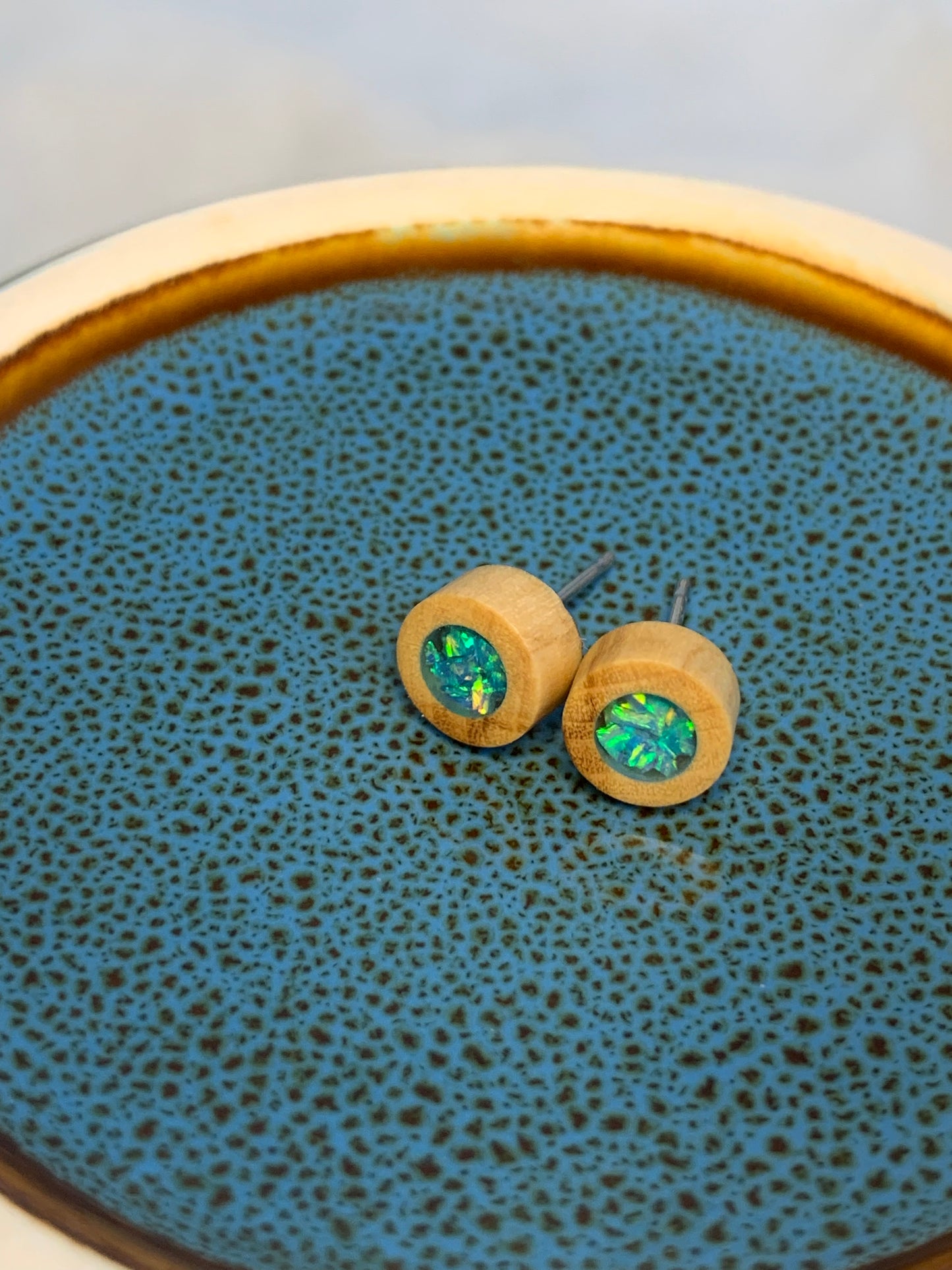Blue Lake Wooden Mini Studs