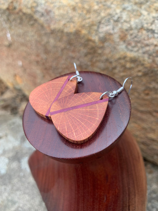 Lavender Dream Wooden Earrings