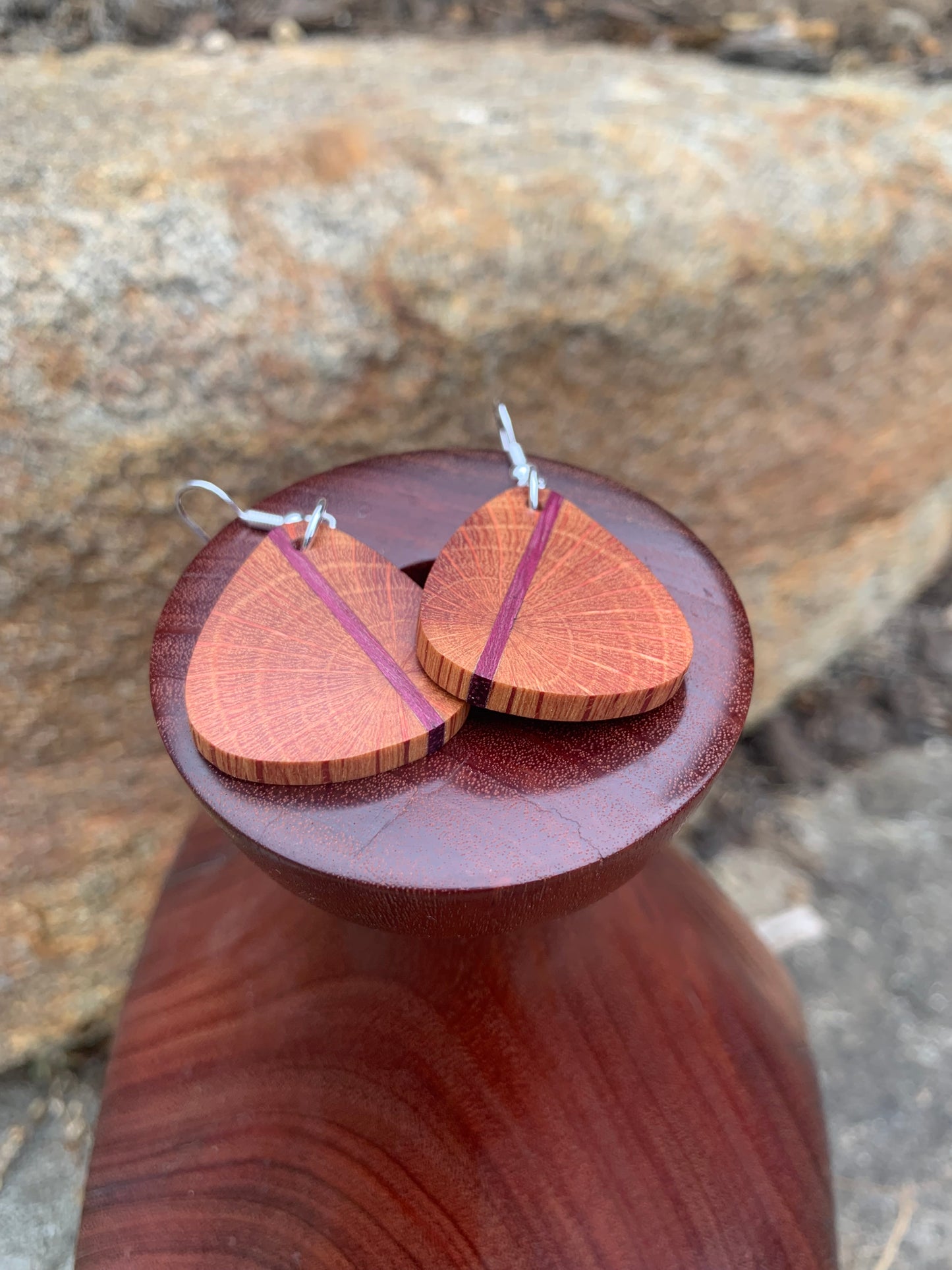 Lavender Dream Wooden Earrings
