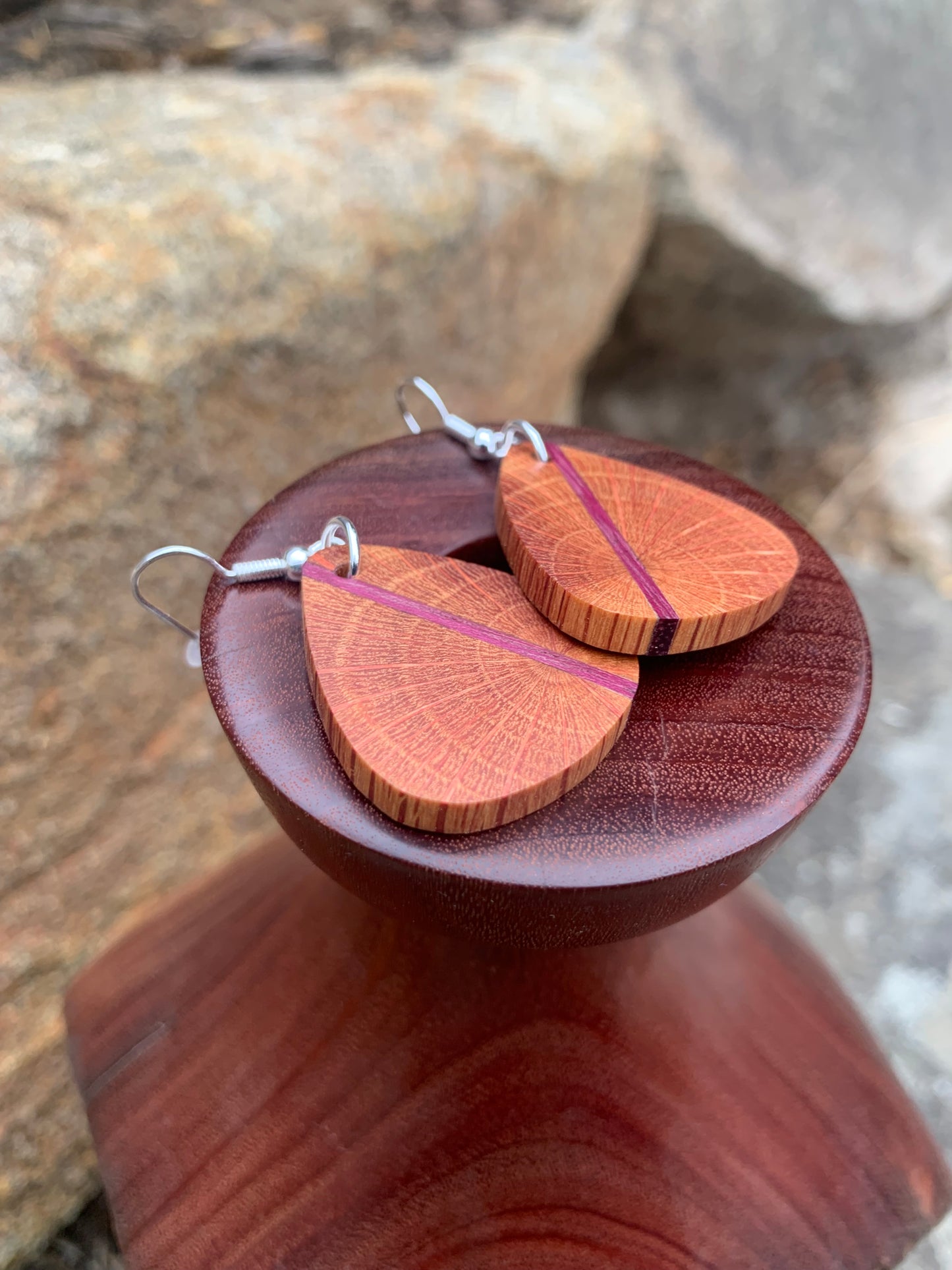 Lavender Dream Wooden Earrings