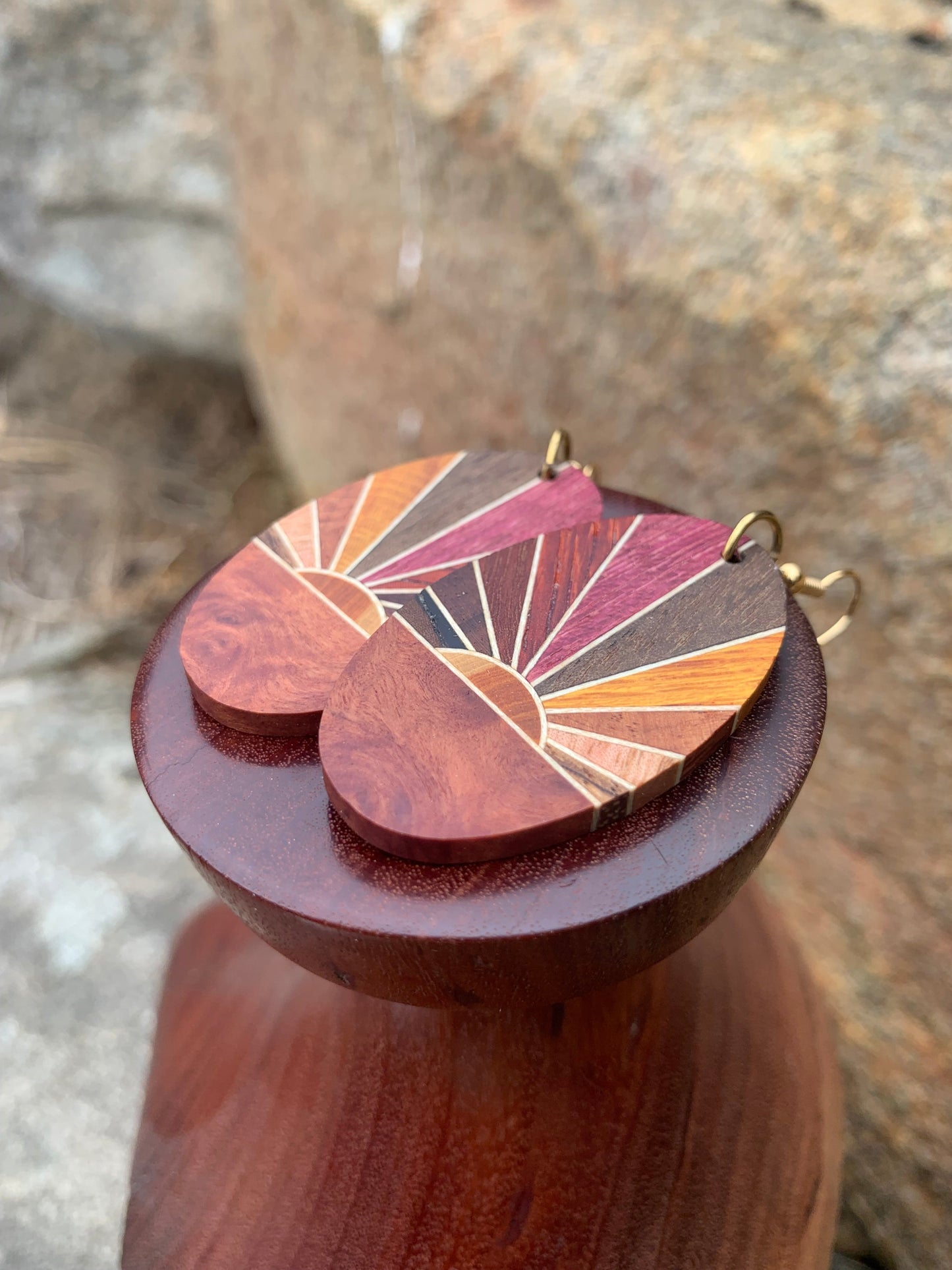 Reborn Rise Wooden Earrings