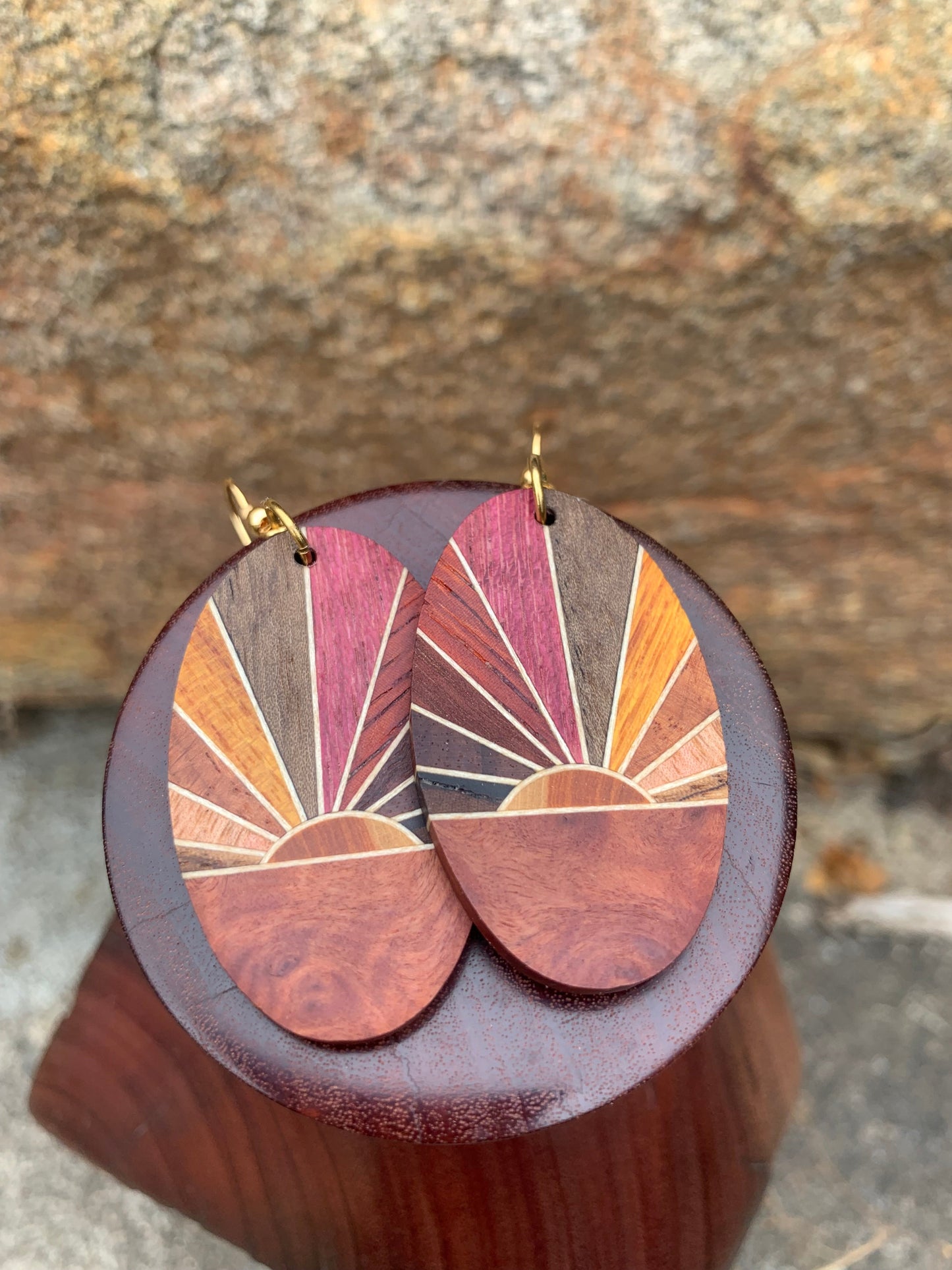Reborn Rise Wooden Earrings