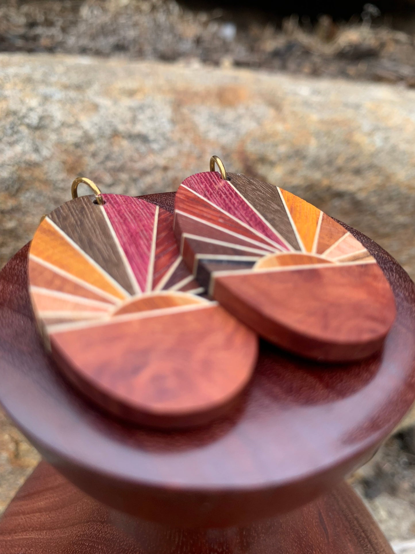 Reborn Rise Wooden Earrings
