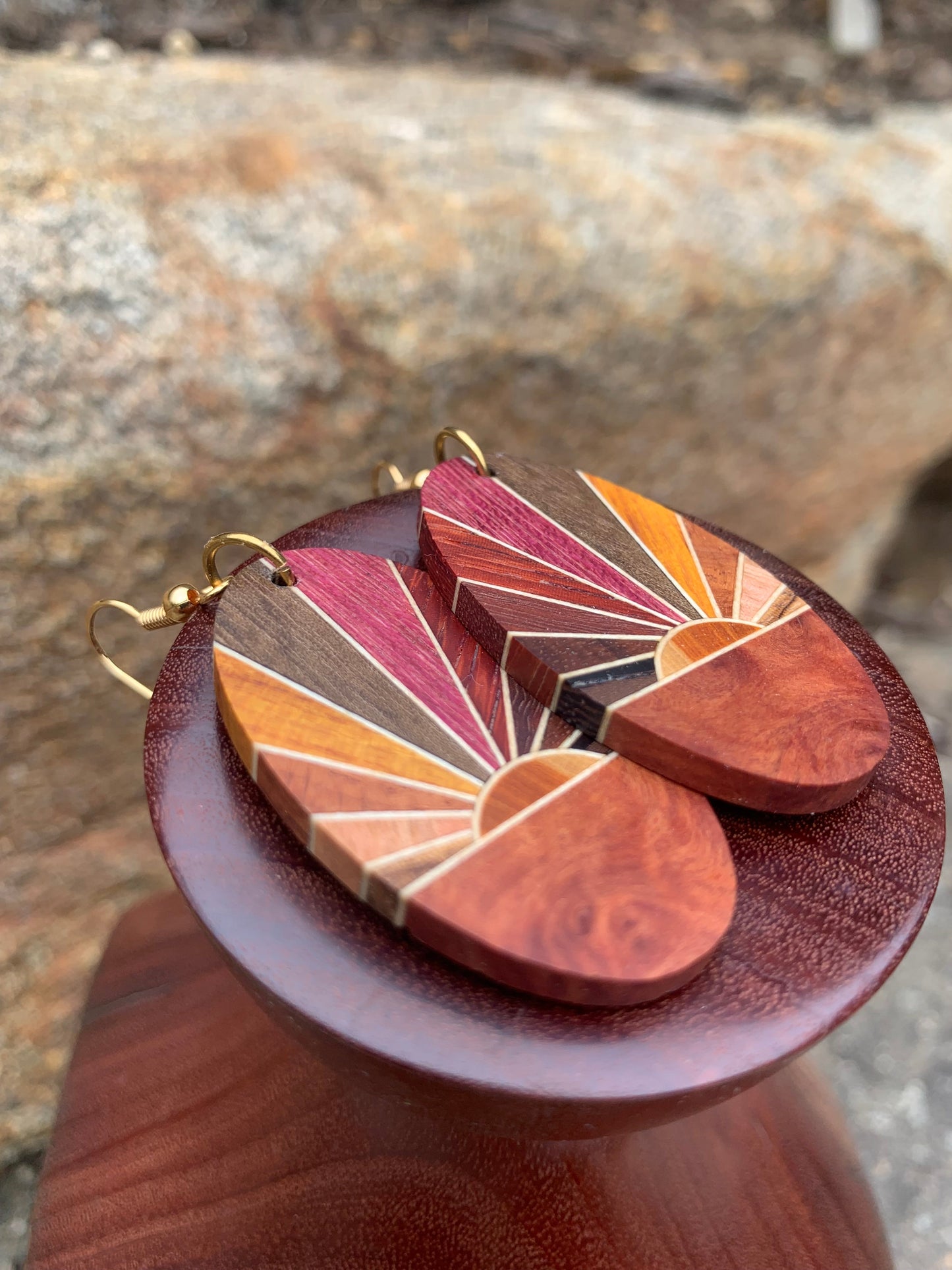 Reborn Rise Wooden Earrings