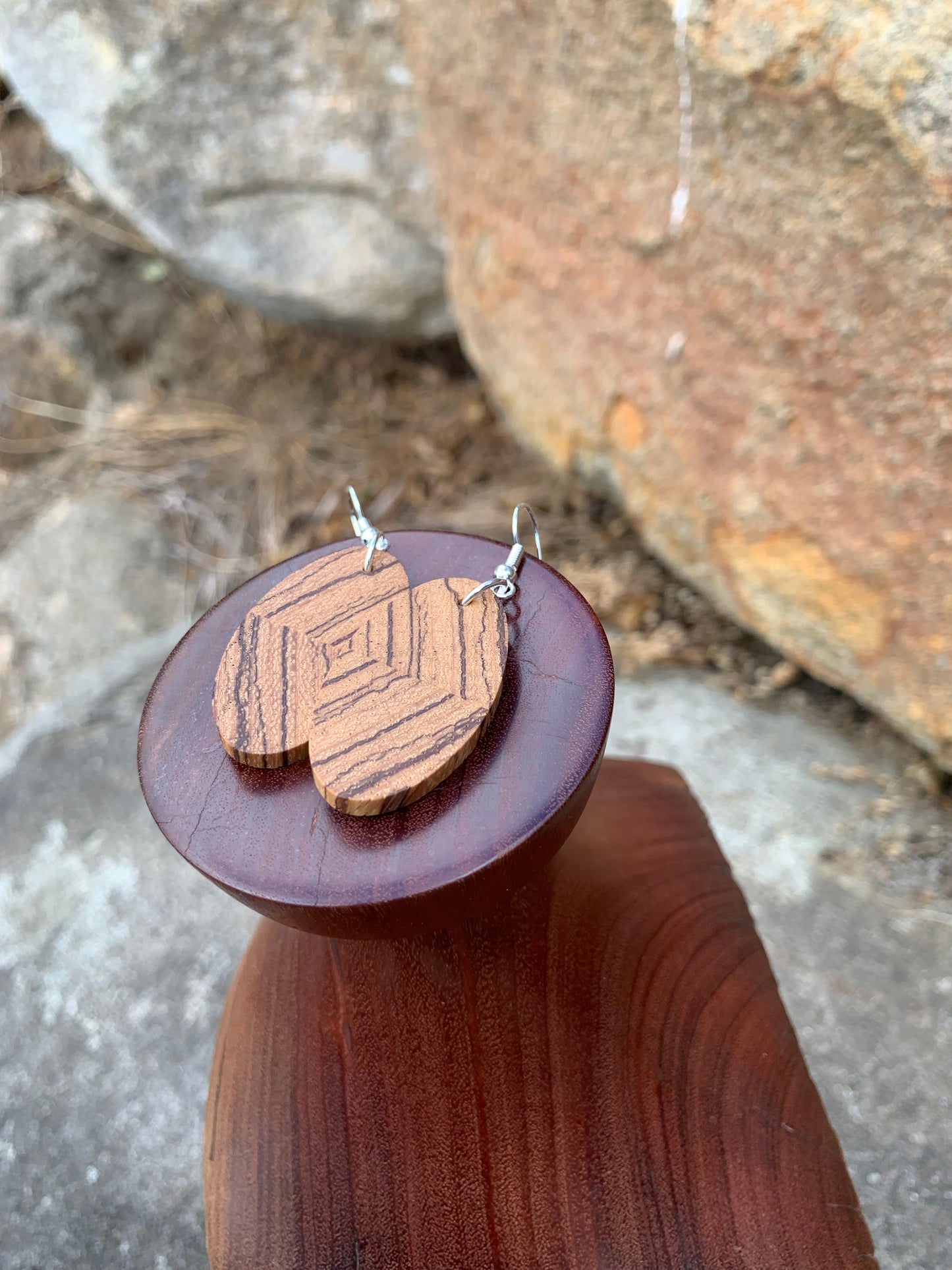 Zebrano Way Wooden Earrings