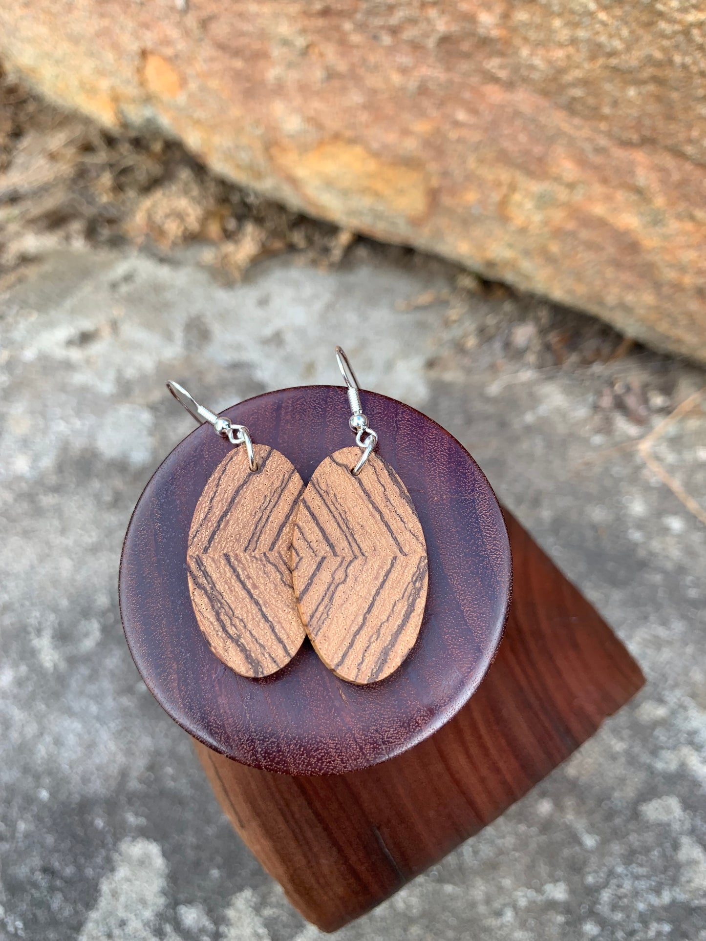 Zebrano Way Wooden Earrings