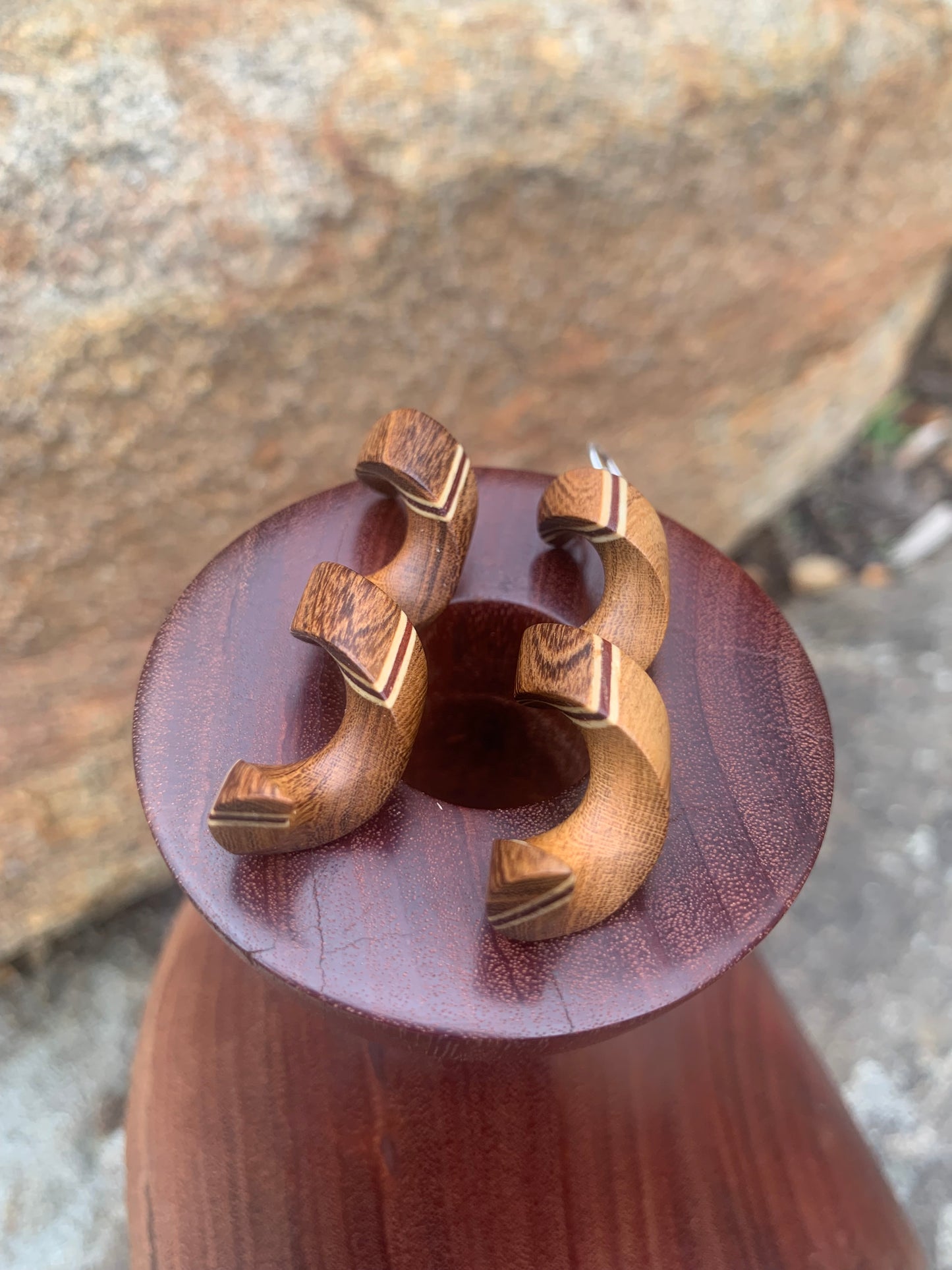 Spiraling Beauty Wooden Earrings