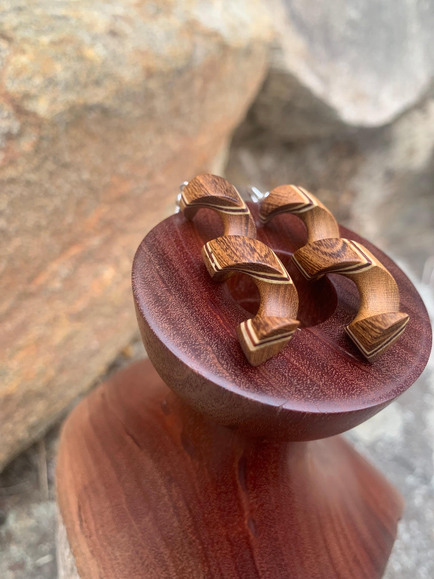 Spiraling Beauty Wooden Earrings