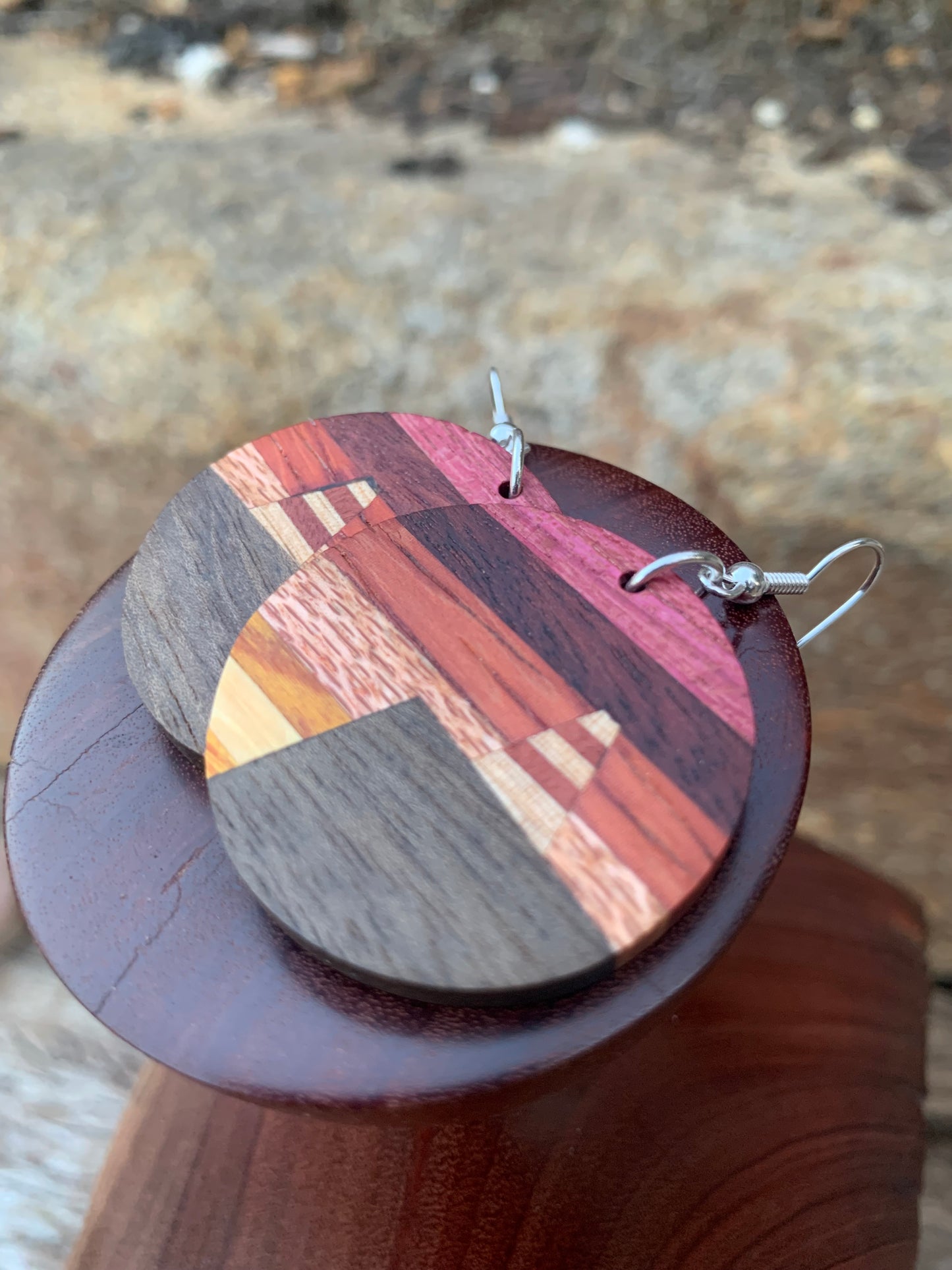 Robe Obelisk Wooden Earrings