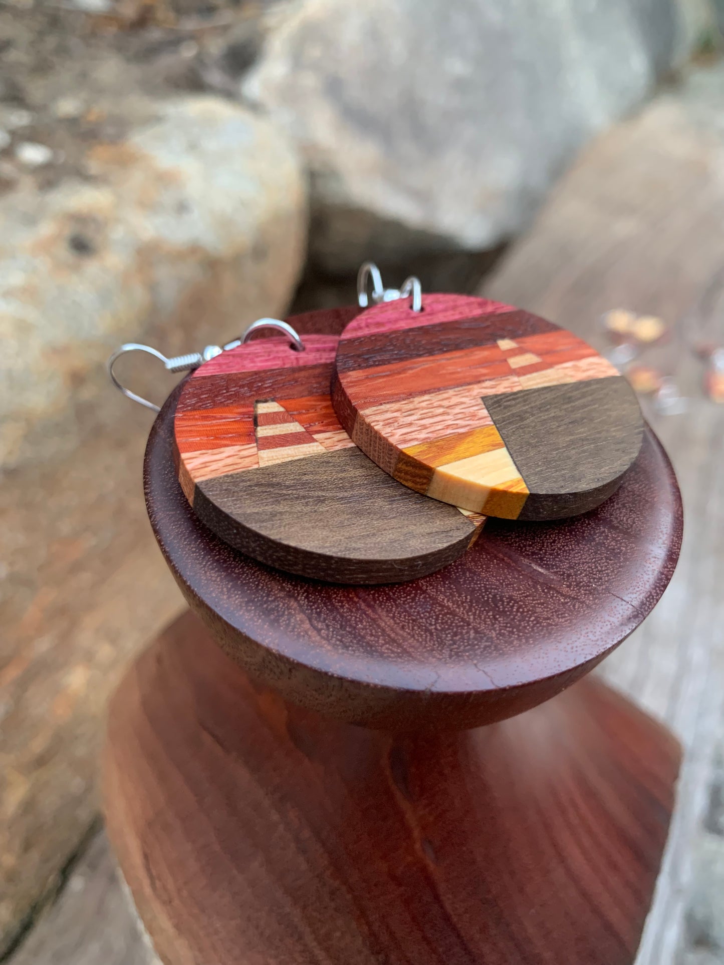 Robe Obelisk Wooden Earrings