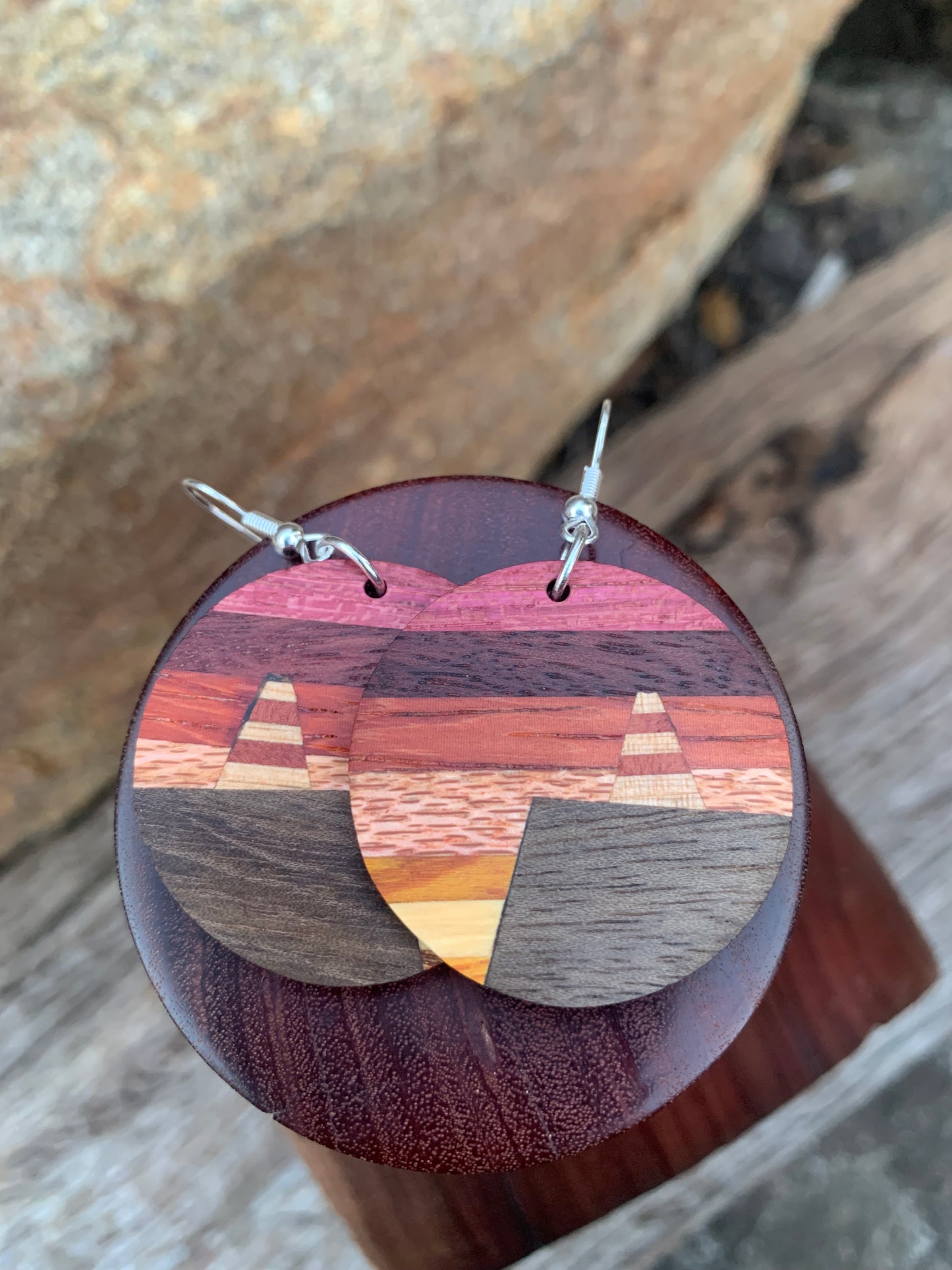 Robe Obelisk Wooden Earrings