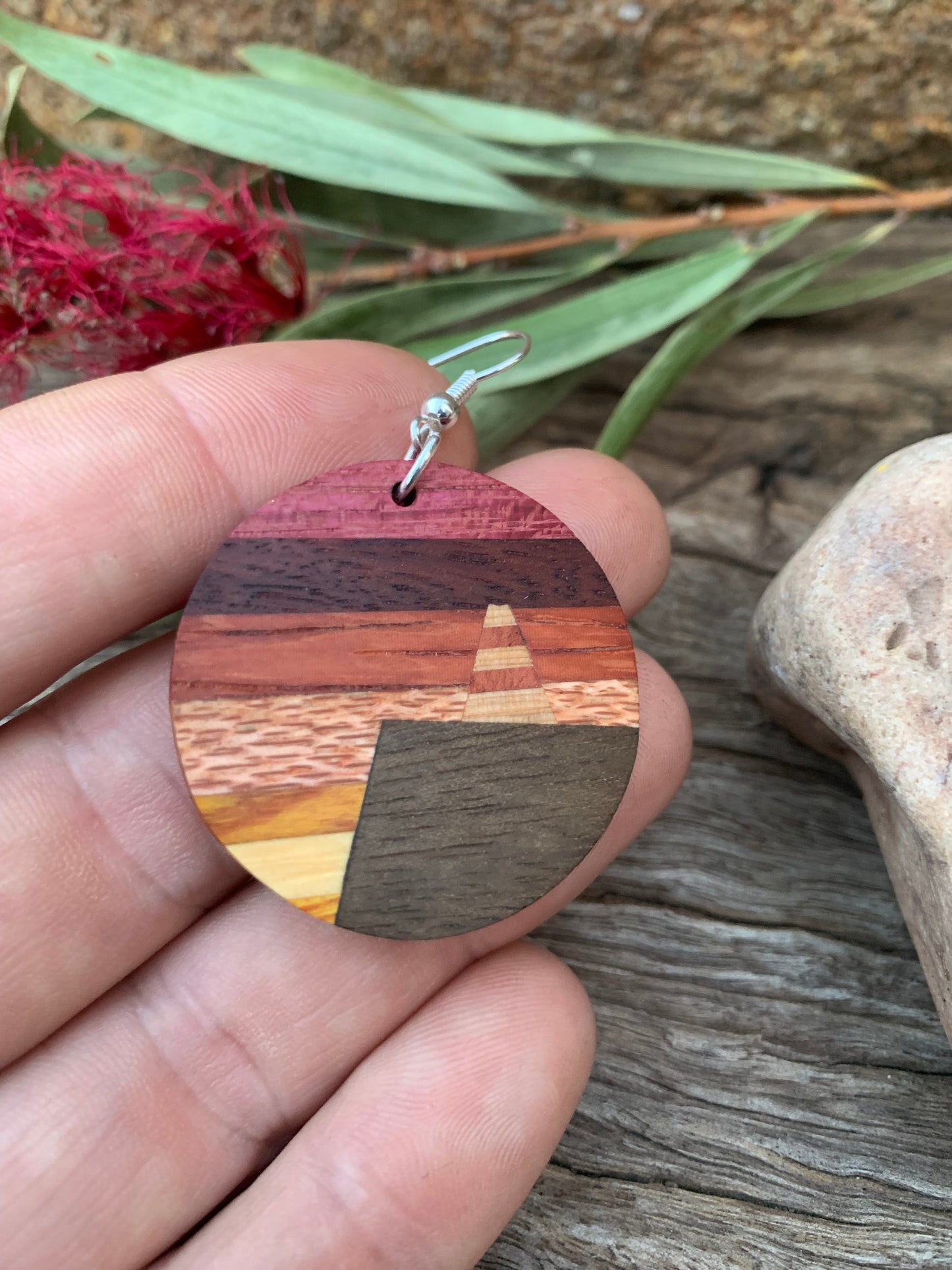 Robe Obelisk Wooden Earrings