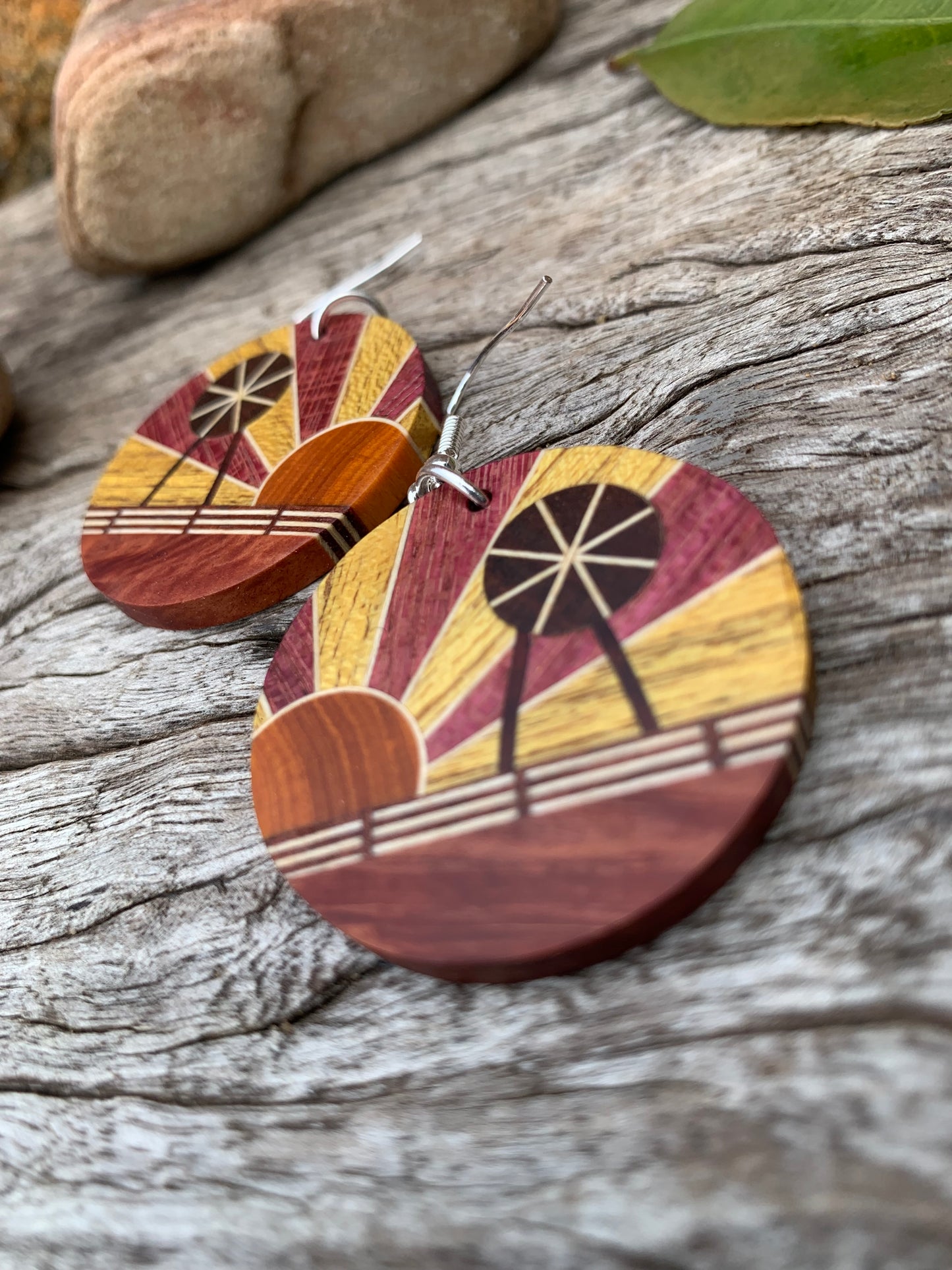 Outback Farm Wooden Earrings