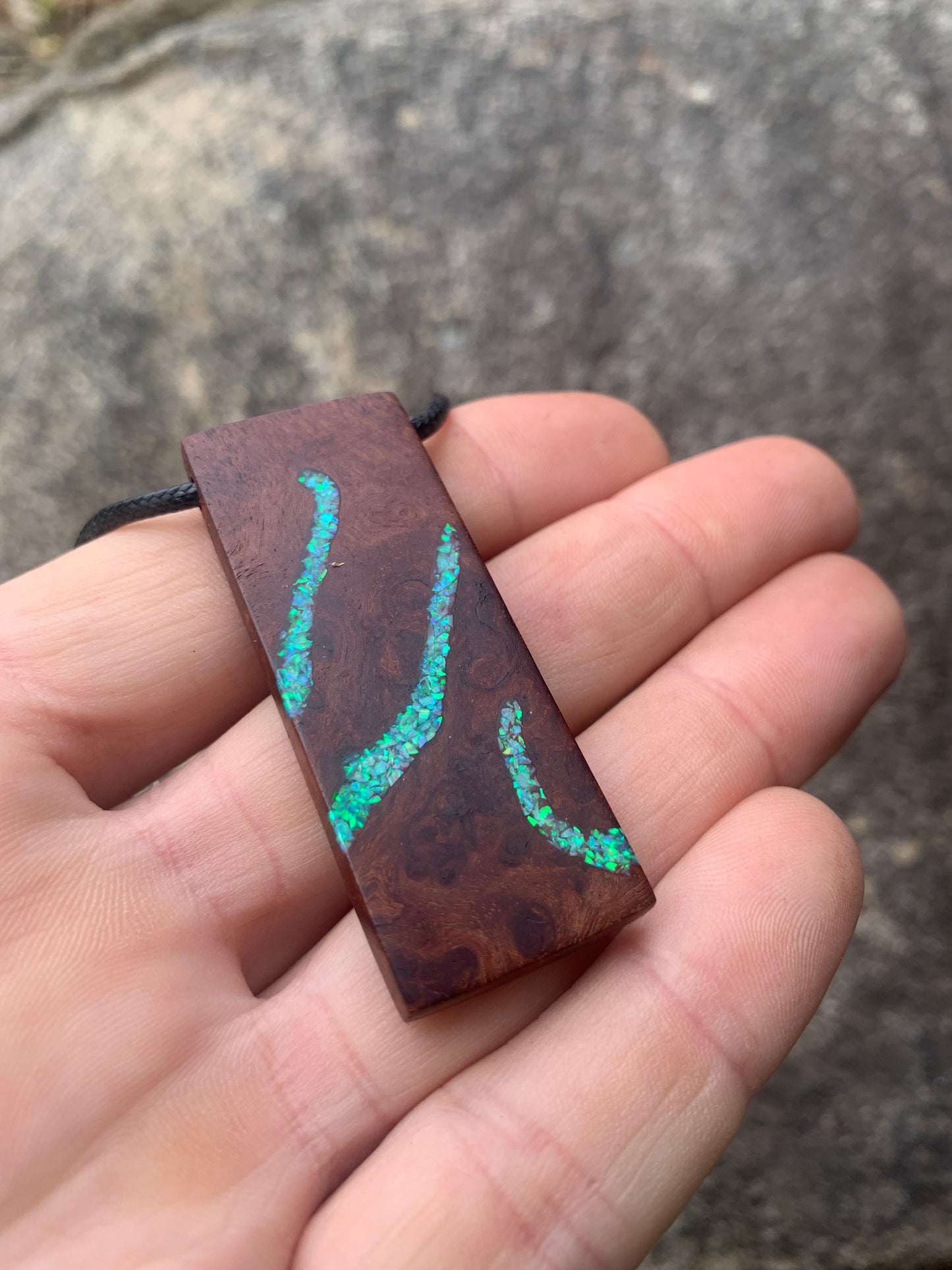 "Redgum River" Wooden Pendant, Handcrafted in Australia