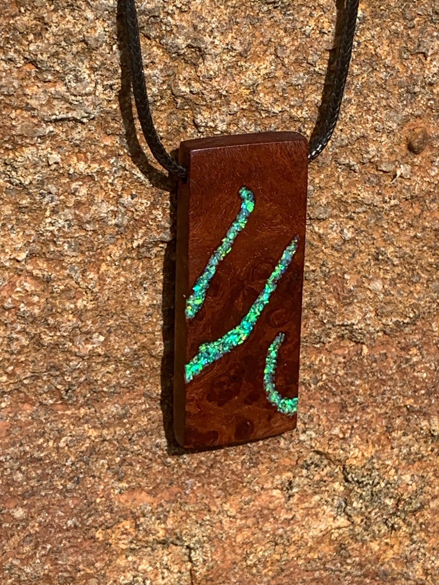 "Redgum River" Wooden Pendant, Handcrafted in Australia