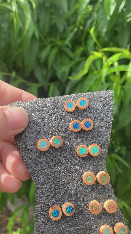 Little Wooden Stud Earrings